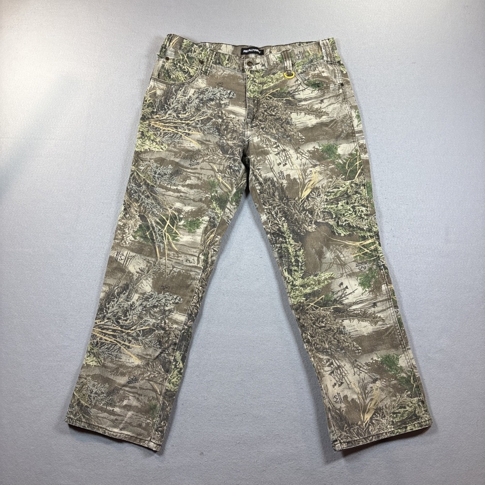 Realtree Pants Mens 38x32 (Fit 38x31) Max-1 Denim Camo Hunting Fishing Outdoors